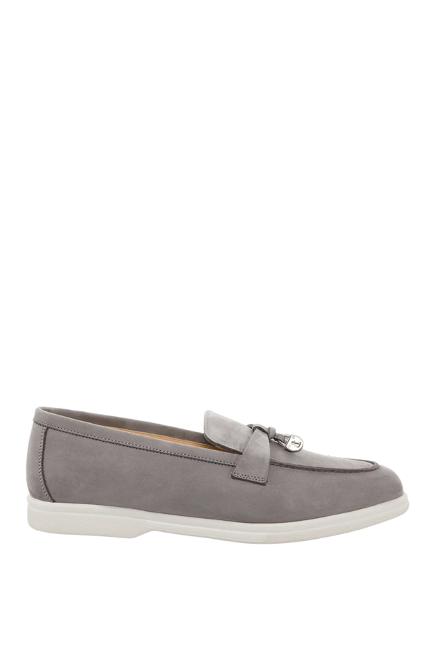 Cesare di Napoli woman gray nubuck loafers for women купить с ценами и фото 166104 - photo 1