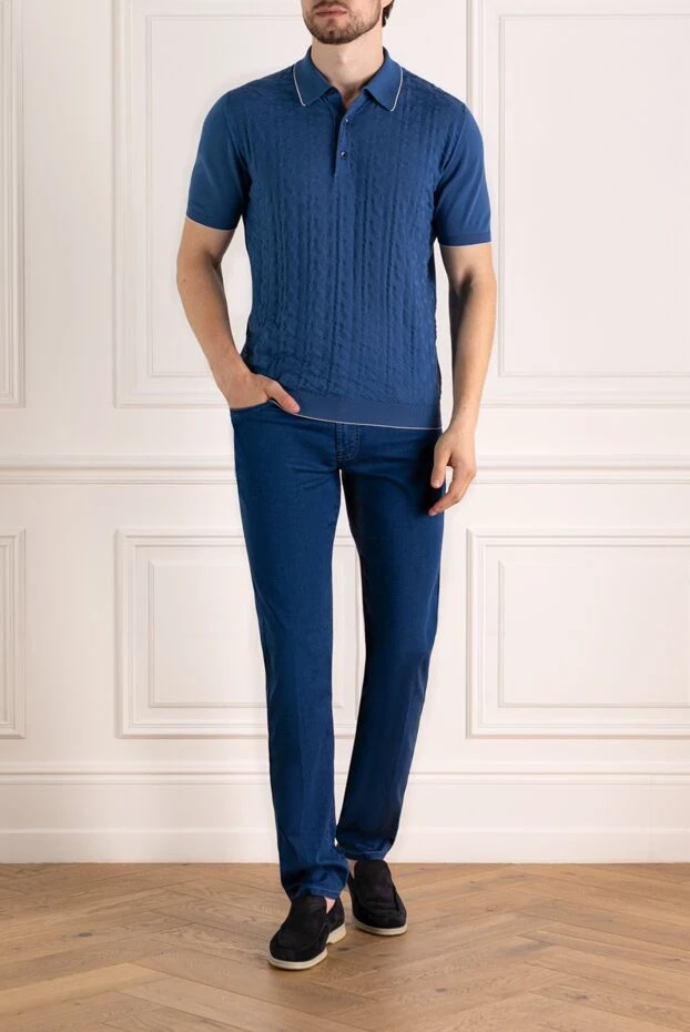 Scissor Scriptor көк түсті патчпен ерлердің көк джинсы
166134 - фото 2