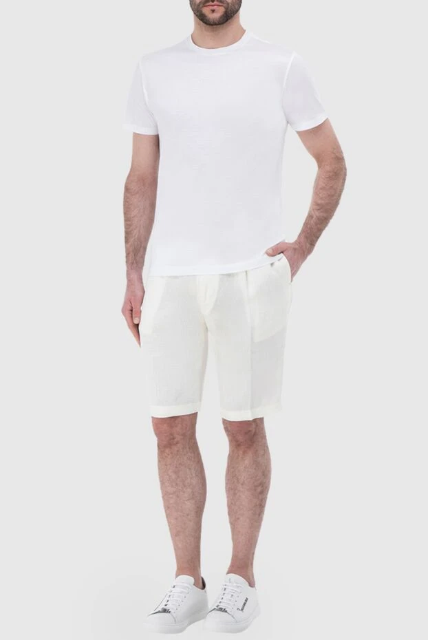 Tombolini man white linen shorts for men купить с ценами и фото 166187 - photo 2