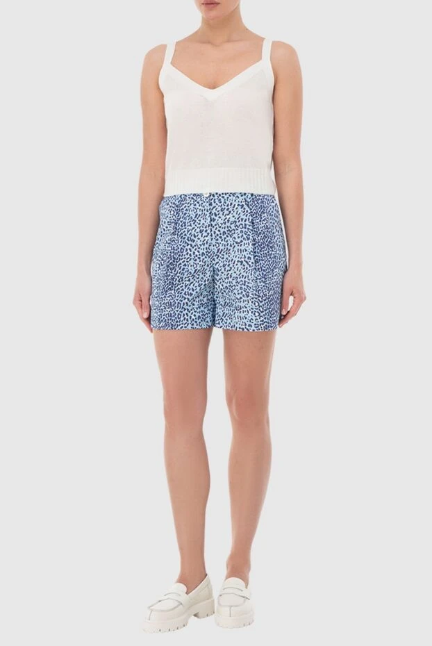 P.A.R.O.S.H. woman blue cotton shorts for women купить с ценами и фото 166214 - photo 2