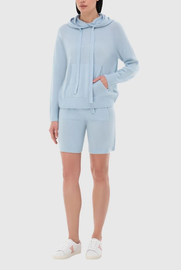 P.A.R.O.S.H. woman women's blue cashmere shorts suit купить с ценами и фото 166225 - photo 2