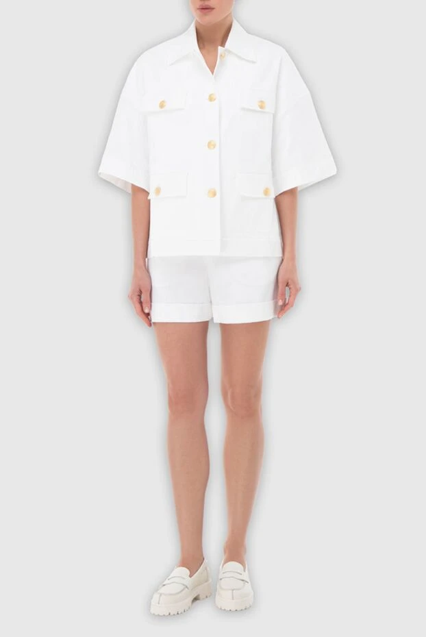 P.A.R.O.S.H. woman white women's suit with cotton shorts купить с ценами и фото 166227 - photo 2