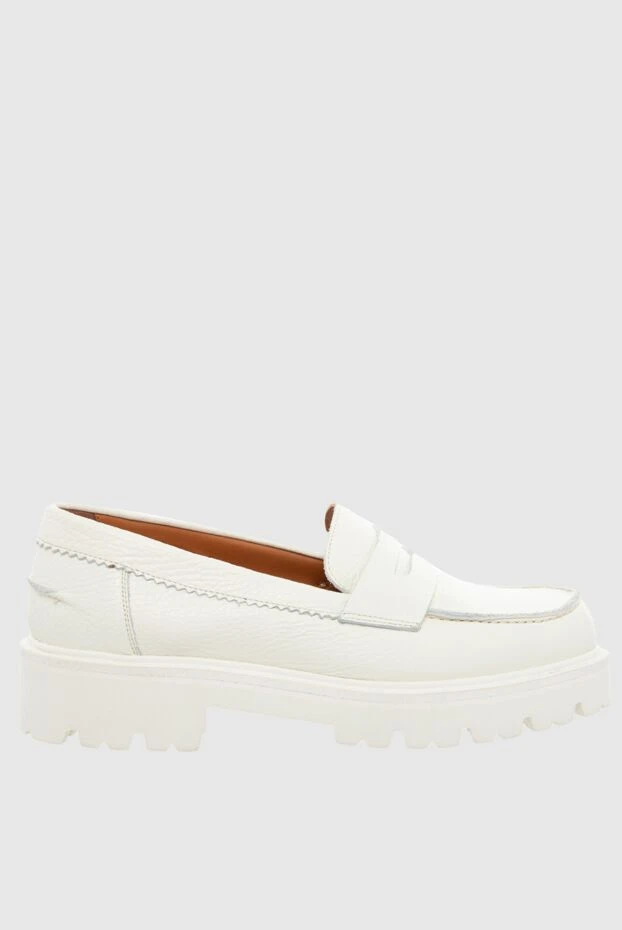 P.A.R.O.S.H. woman white leather loafers for women купить с ценами и фото 166236 - photo 1