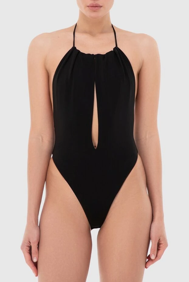 The Andamane арқасы ашық, жамбасы жоғары кесілген қара купальник 166269 - фото 3