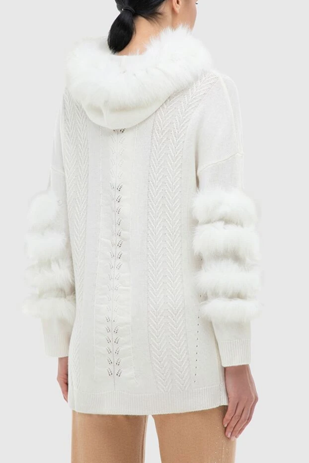 Max&Moi кардиган из шерсти и кашемира белый женский 166291 - фото 3