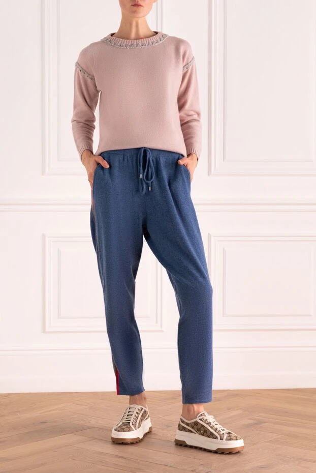 Re Vera woman blue cashmere trousers for women купить с ценами и фото 166293 - photo 2