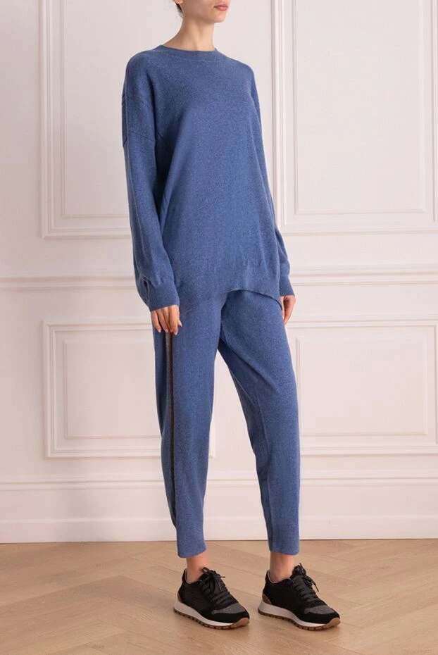 Re Vera костюм прогулочный из кашемира голубой женский 166300 - фото 3