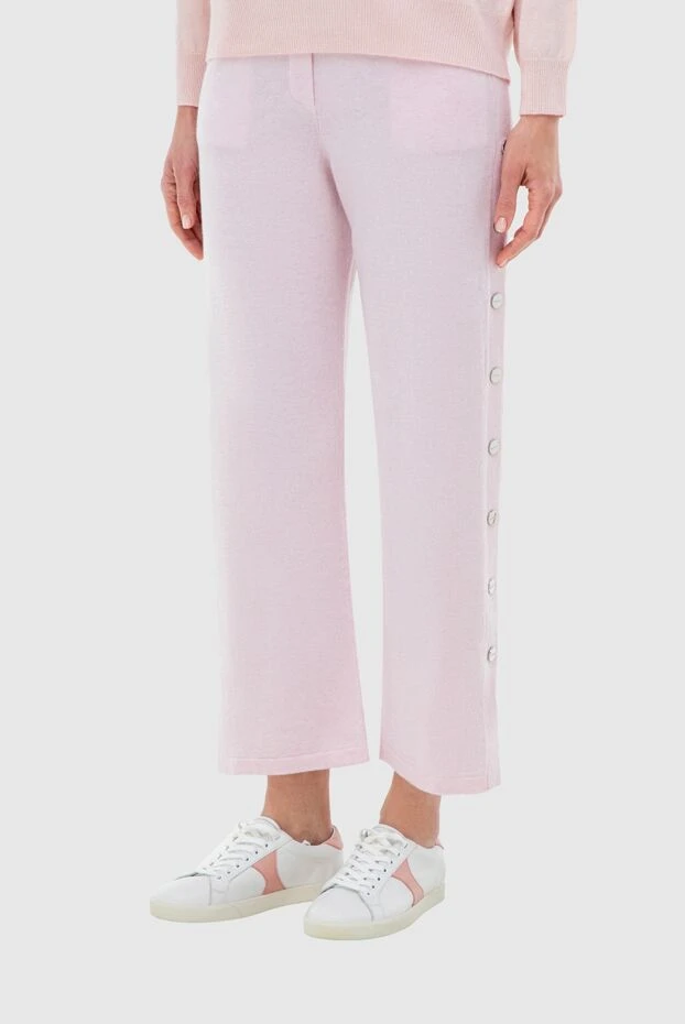 Max&Moi pink wool and cashmere pants for women 166308 - photo 3