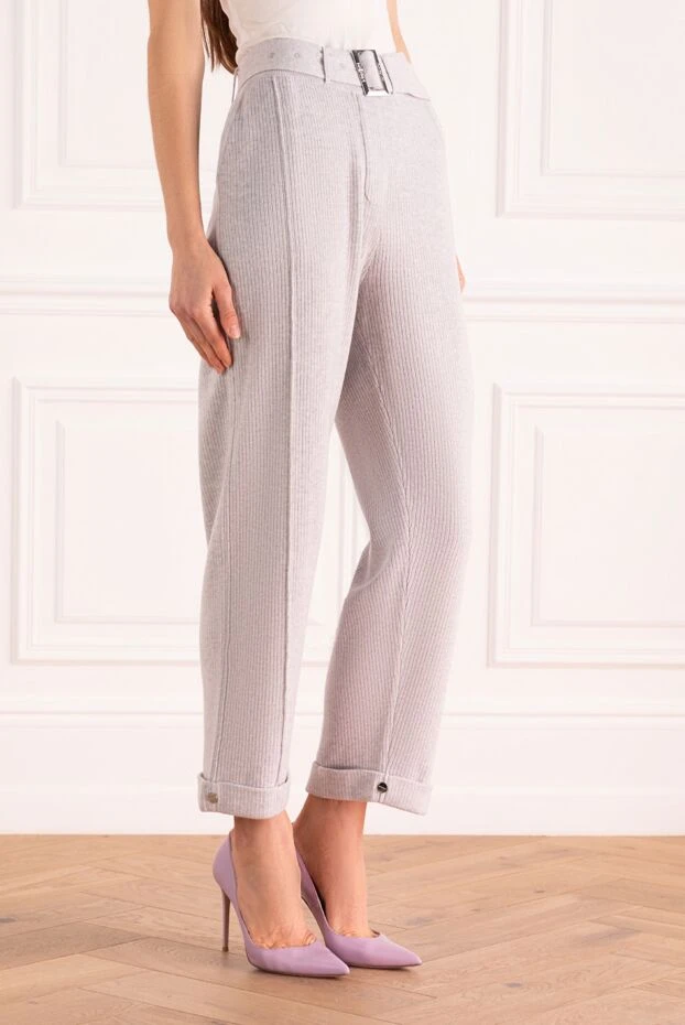 Max&Moi gray wool and cashmere pants for women 166309 - photo 3