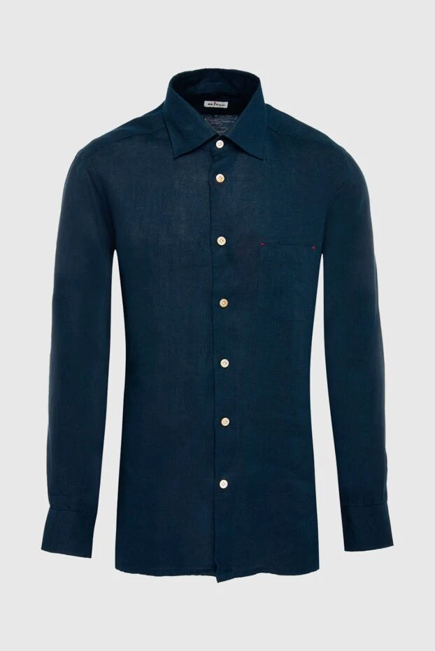 Kiton man men's blue linen shirt 166330 - photo 1