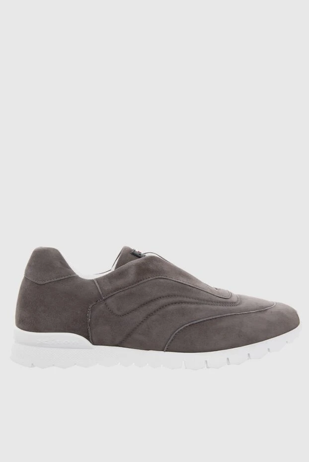 Kiton man gray suede sneakers for men купить с ценами и фото 166350 - photo 1