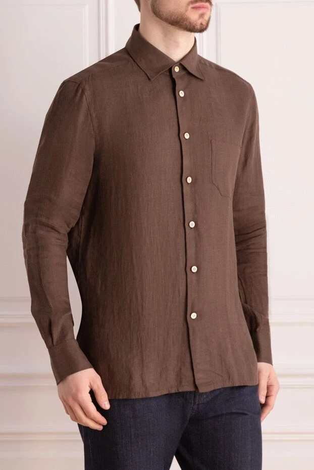 Kiton қалталы зығыр қоңыр күнделікті көйлек 166369 - фото 3