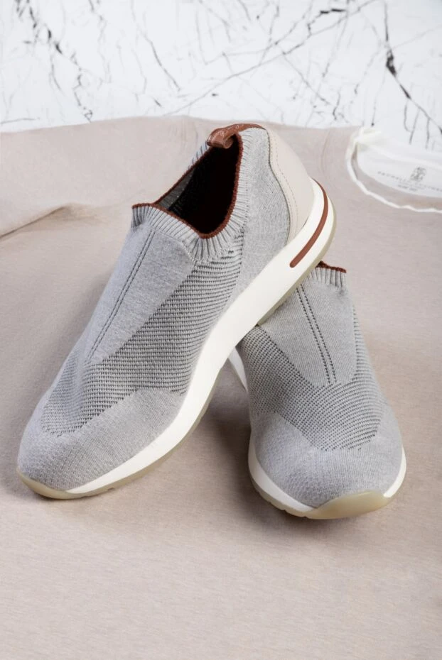Loro Piana кроссовки 360 lp flexy walk из шерсти мериносовых овец серые мужские 166377 - фото 2