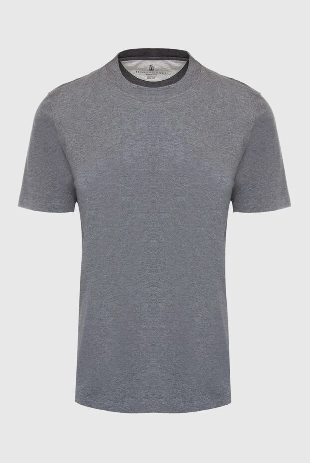 Fitted T-shirt in dark gray - photo 1