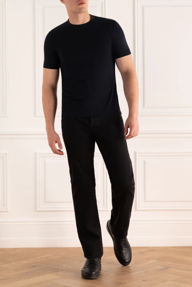 Футболка тёмно-синего цвета из хлопкового джерси
- фото 2