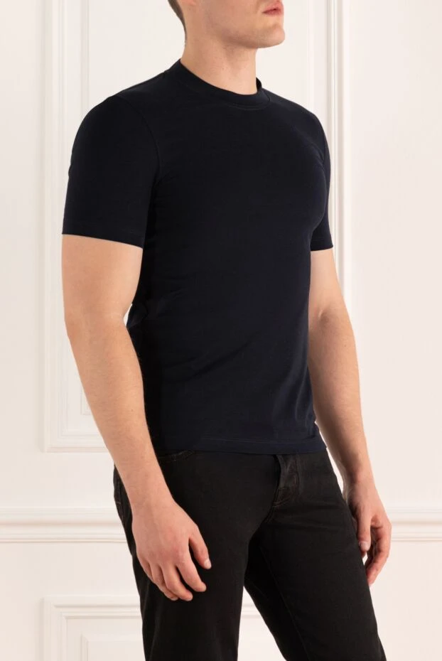 Brunello Cucinelli қою көк мақтадан жасалған жейде
 166402 - фото 3