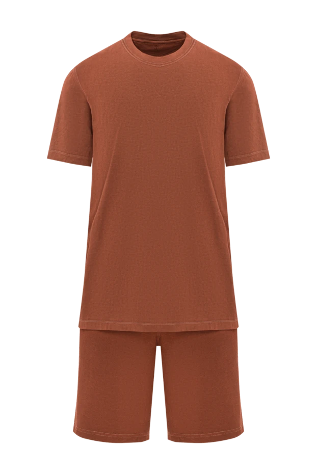 Summer suit with a T-shirt and shorts made of soft knitwear
- photo 1