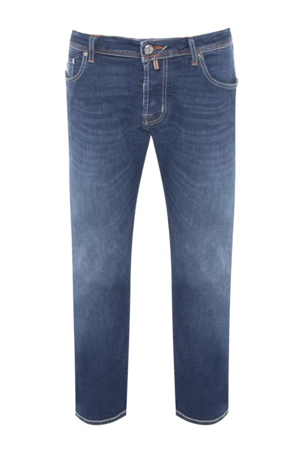 Jacob Cohen man blue cotton and viscose jeans for men купить с ценами и фото 166424 - photo 1