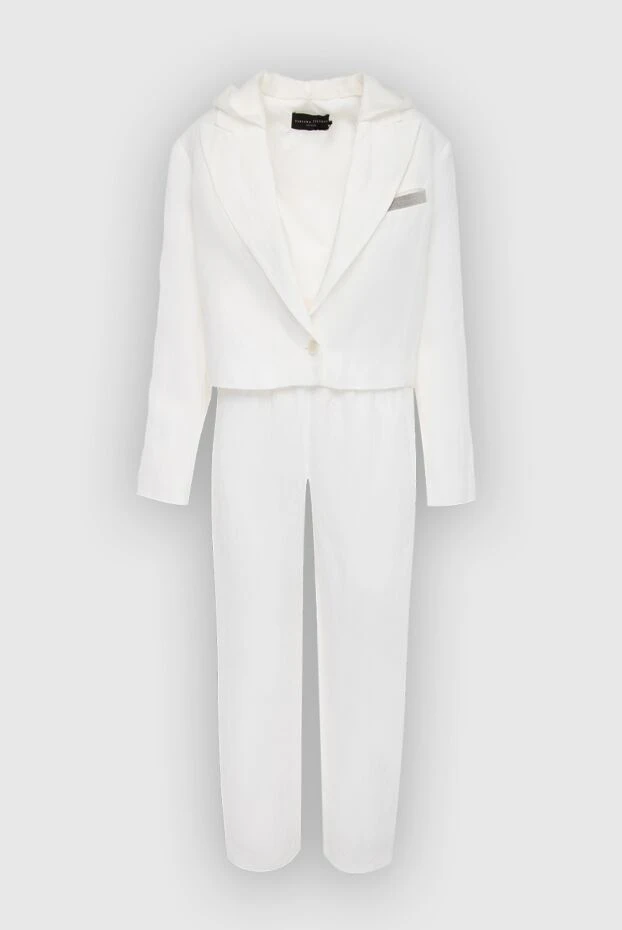 Fabiana Filippi woman white linen trouser suit for women купить с ценами и фото 166429 - photo 1