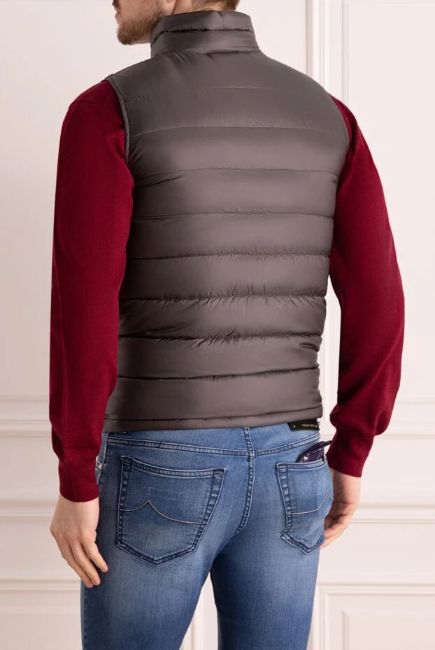 Herno жилет двусторонний из полиамида синий мужской. 166444 - фото 3