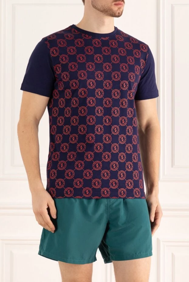 Billionaire мужская трикотажная футболка с красными монограммами по всей длине
 166486 - фото 3