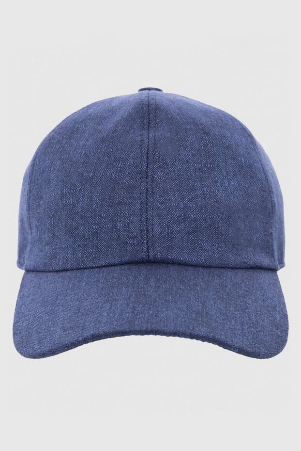 Cesare di Napoli man blue cashmere cap for men купить с ценами и фото 166492 - photo 1