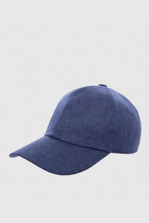 Cesare di Napoli denim blue cashmere cap for men 166492 - photo 3