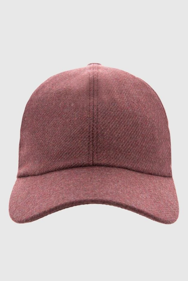 Cesare di Napoli man cashmere cap burgundy for men купить с ценами и фото 166495 - photo 1