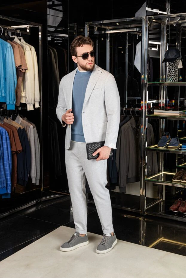 Клатч мужской кожаный Intrecciato Piccolo черный на молнии - фото 2