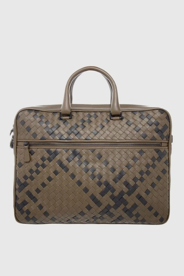 Bottega Veneta man beige leather briefcase for men купить с ценами и фото 166519 - photo 1