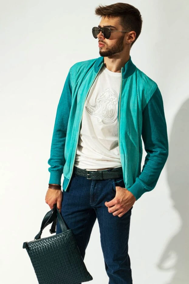 Bottega Veneta мужская сумка с плетением intrecciato из мягкой кожи и регулируемым ремнём
 166520 - фото 2