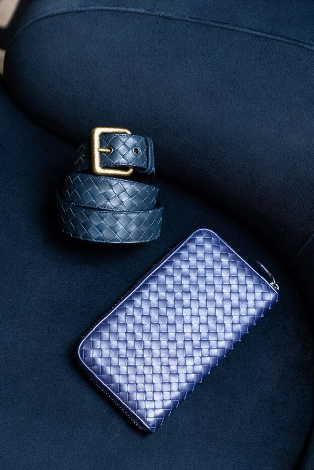 Bottega Veneta ремень из кожи зеленый for men 166531 - фото 2