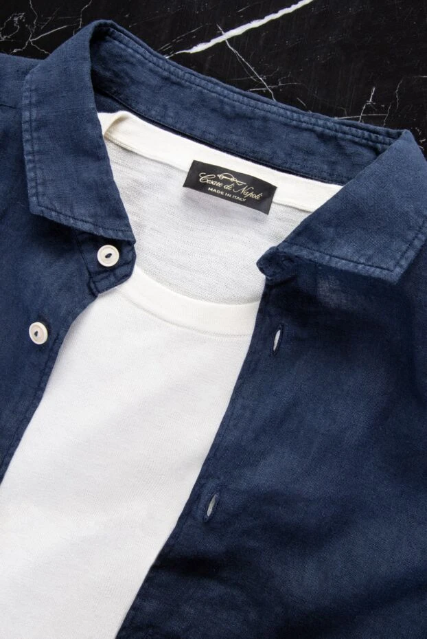 Cesare di Napoli джемпер с коротким рукавом белый классический мужской 166584 - фото 2