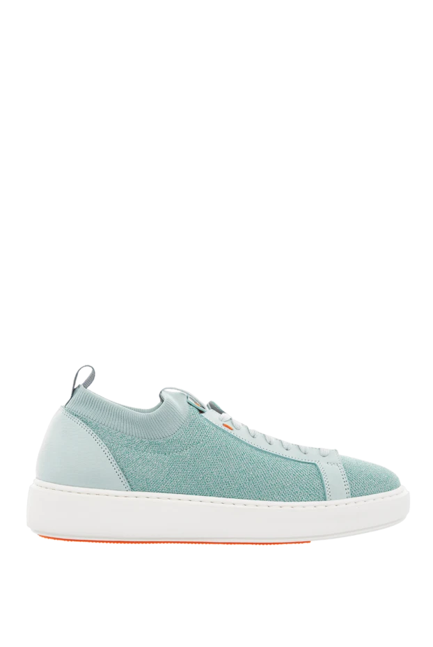 Santoni woman green leather and textile sneakers for women купить с ценами и фото 166676 - photo 1