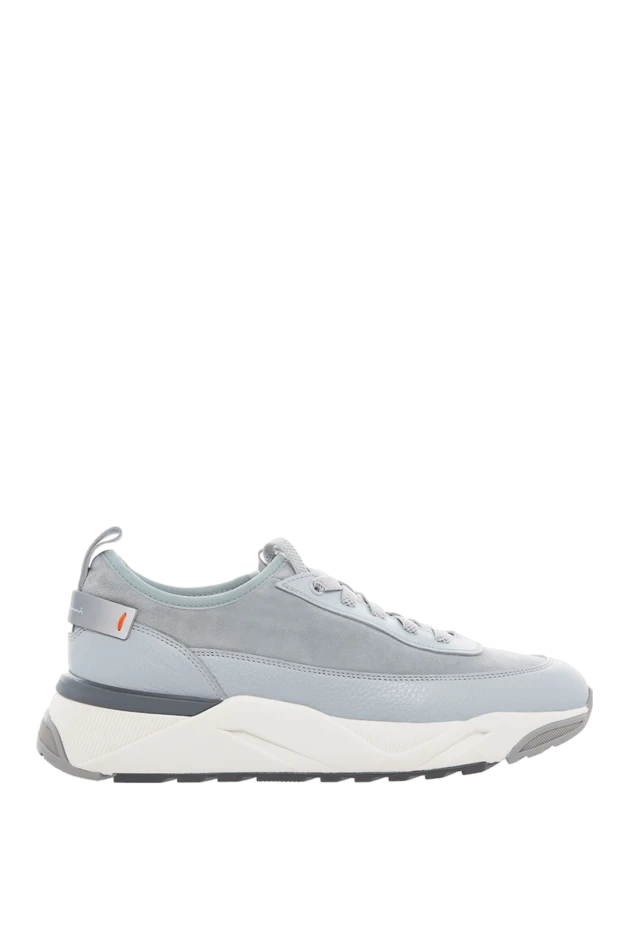 Santoni woman gray nubuck and leather sneakers for women купить с ценами и фото 166678 - photo 1