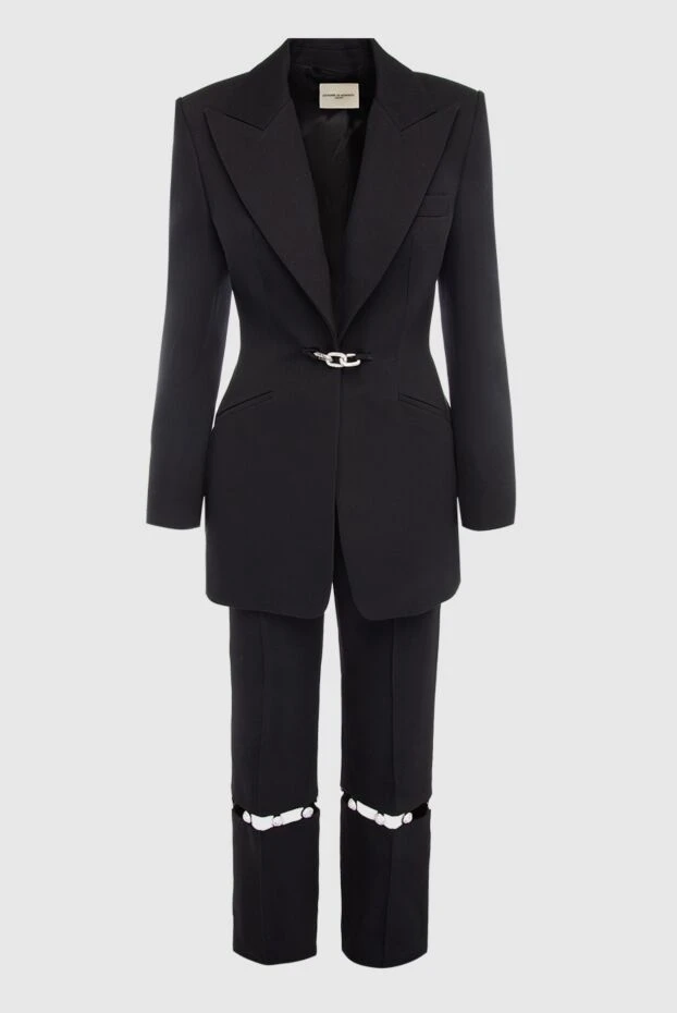 Giuseppe Di Morabito woman black women's trouser suit made of cotton and linen купить с ценами и фото 166701 - photo 1