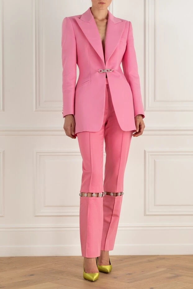 Giuseppe Di Morabito woman pink women's trouser suit made of cotton and linen купить с ценами и фото 166702 - photo 2