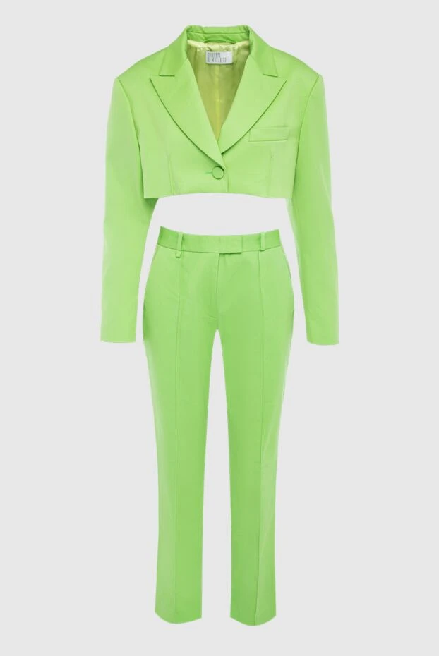 Giuseppe Di Morabito woman green women's trouser suit made of cotton and elastane купить с ценами и фото 166712 - photo 1