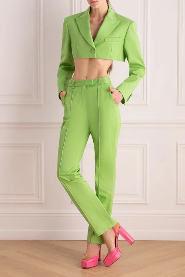 Giuseppe Di Morabito woman green women's trouser suit made of cotton and elastane купить с ценами и фото 166712 - photo 2