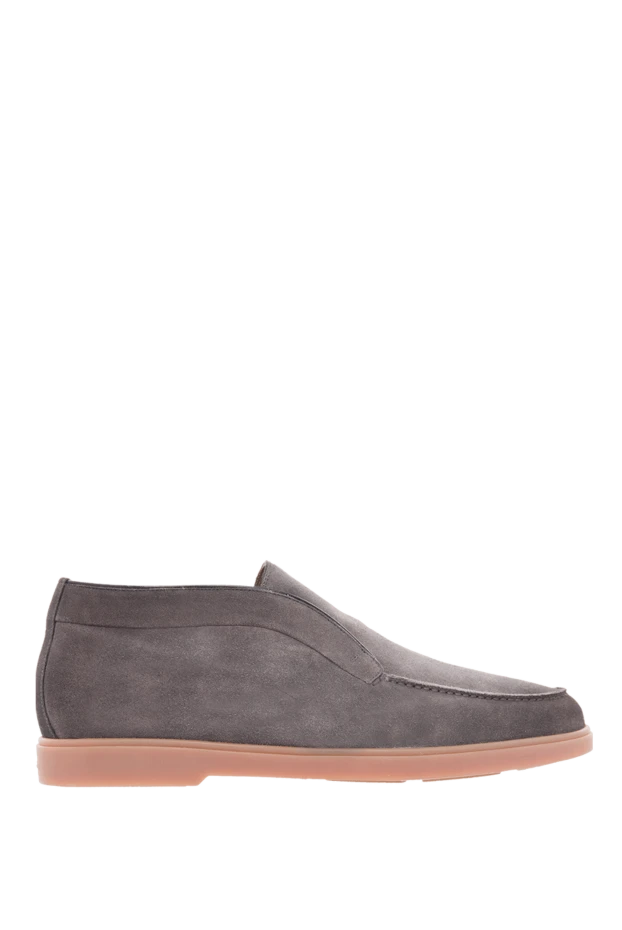 Santoni man gray nubuck loafers for men купить с ценами и фото 166735 - photo 1