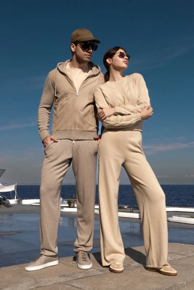 Santoni сникеры из бежевой зернистой кожи с белой подошвой
166745 - фото 2