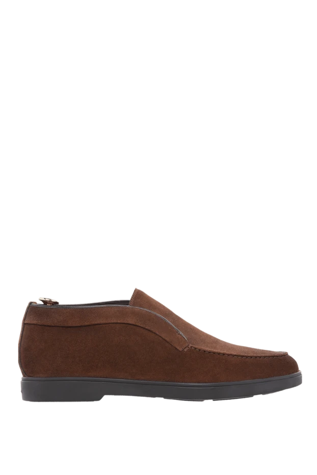 Santoni man brown nubuck loafers for men купить с ценами и фото 166747 - photo 1