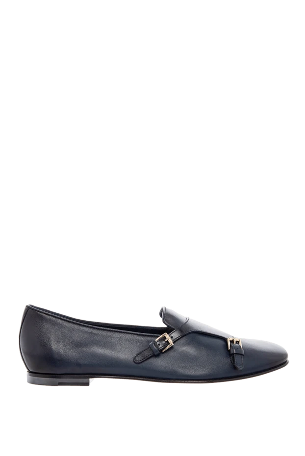 Santoni woman blue leather shoes for women купить с ценами и фото 166750 - photo 1