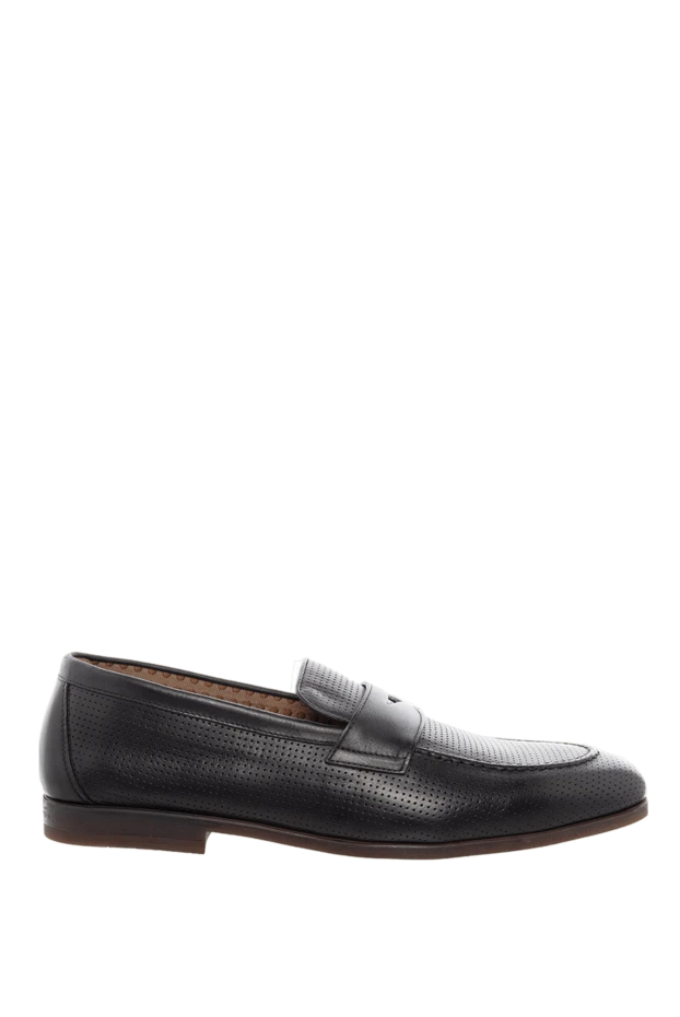 Doucal`s man black leather loafers for men купить с ценами и фото 166771 - photo 1