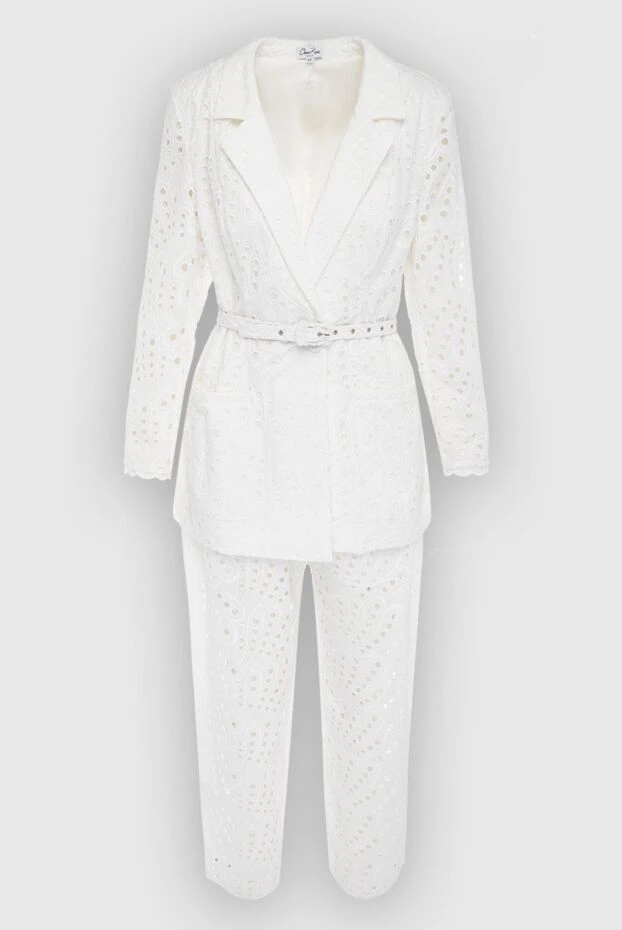 Charo Ruiz woman white women's trouser suit made of cotton and polyester купить с ценами и фото 166787 - photo 1