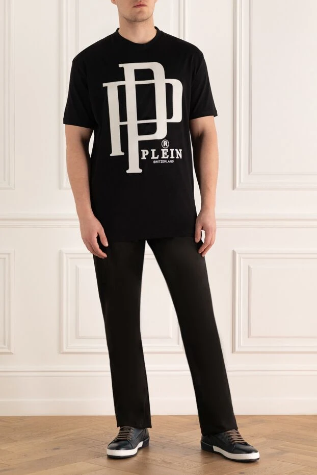 Philipp Plein man black cotton t-shirt for men купить с ценами и фото 166824 - photo 2