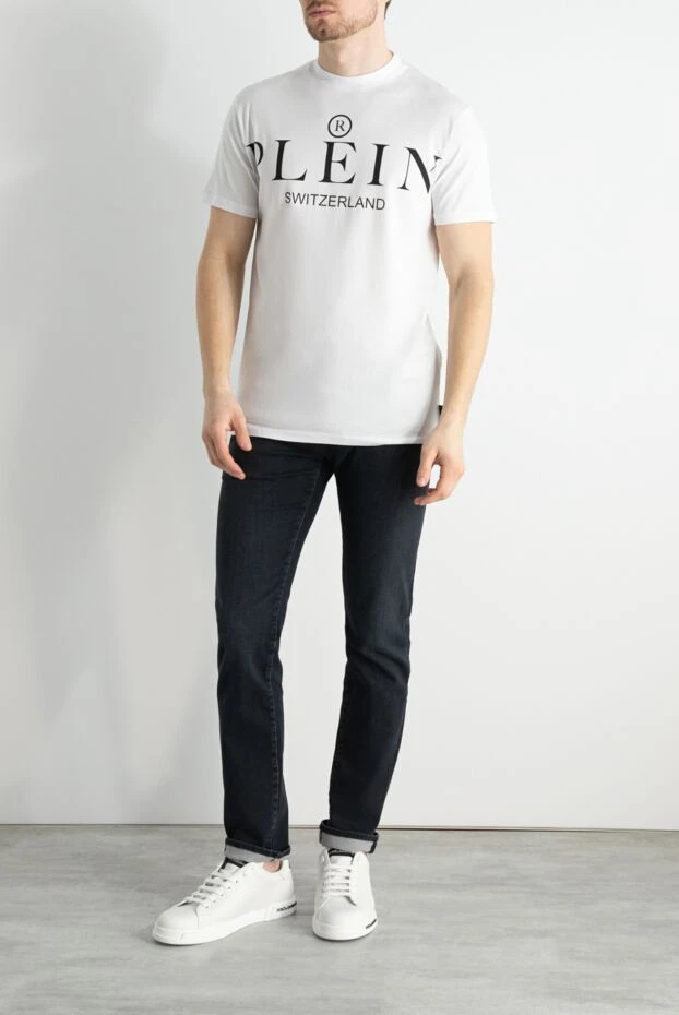 Philipp Plein man white cotton t-shirt for men купить с ценами и фото 166827 - photo 2