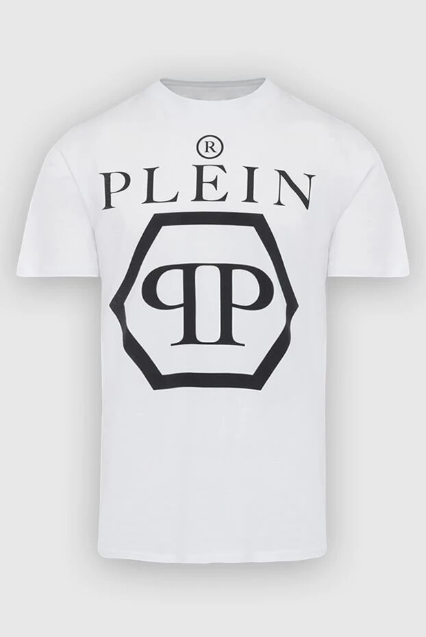 Philipp Plein man white cotton t-shirt for men купить с ценами и фото 166831 - photo 1