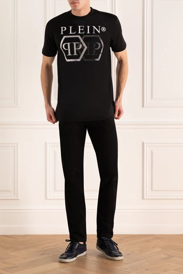 Philipp Plein man black cotton t-shirt for men купить с ценами и фото 166835 - photo 2