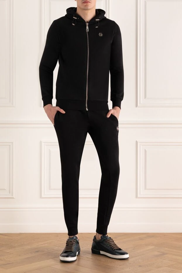 Philipp Plein man men's sports suit made of cotton and polyester, black купить с ценами и фото 166839 - photo 2